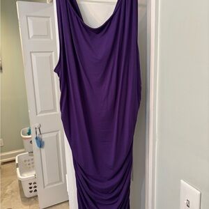 Elegant Purple Sleeveless Dress